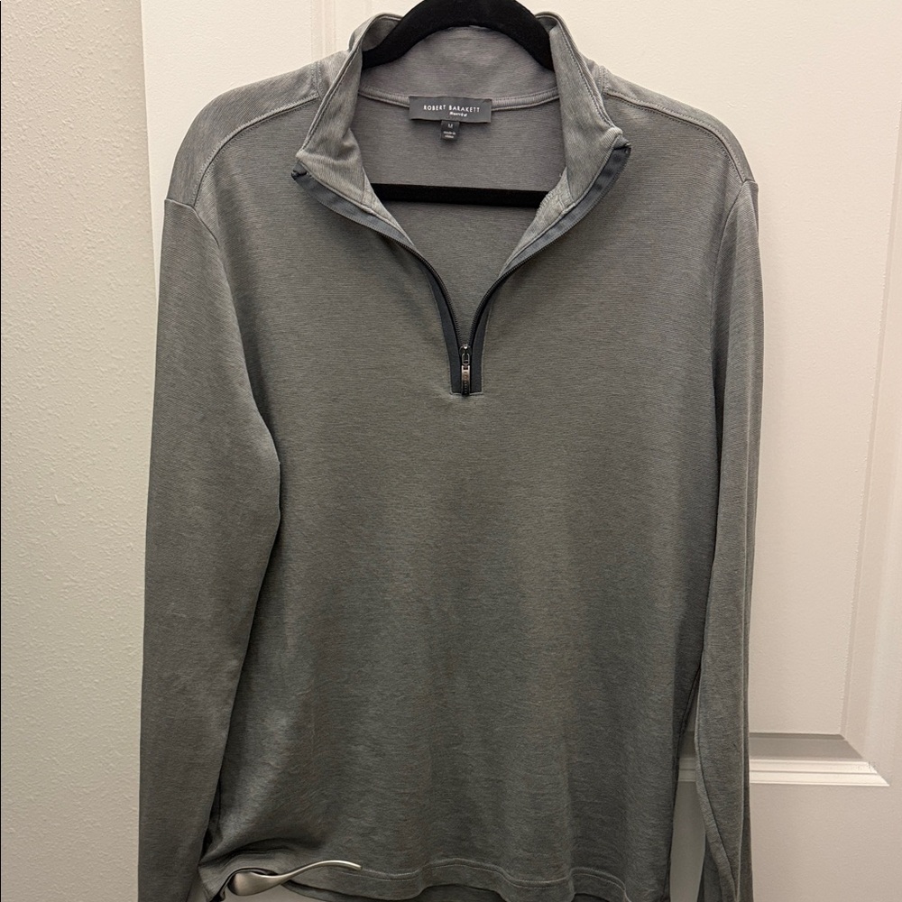 Robert Barakett Charcoal Quarter-Zip Sweater